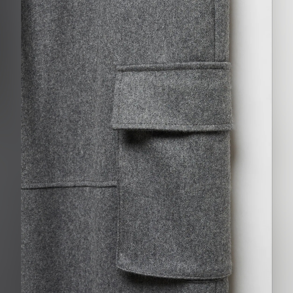 MANGO Wool blend cargo pants - Picture 3 of 5